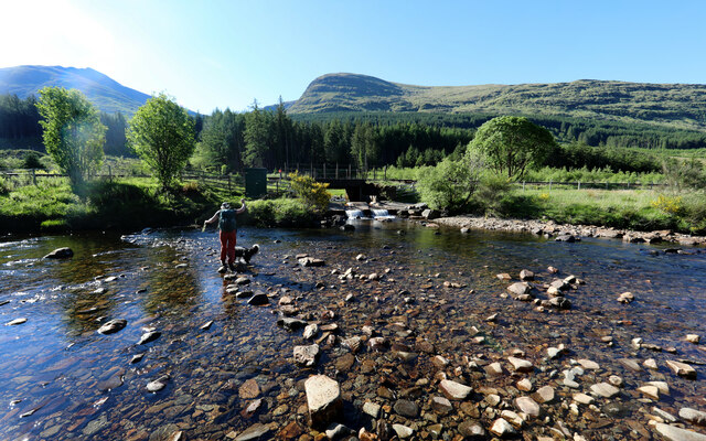 Crossing the River Lochy at Airigh nan Cioch