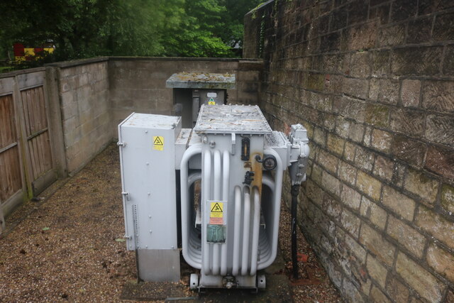 Electricity transformer by Derby Road, Milford