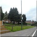 Bus stop by A52 in Mackworth village