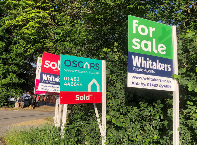 For sale signs, Anlaby