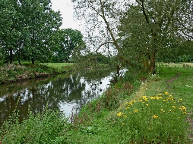 River Trent south of Little Haywood in Staffordshire
