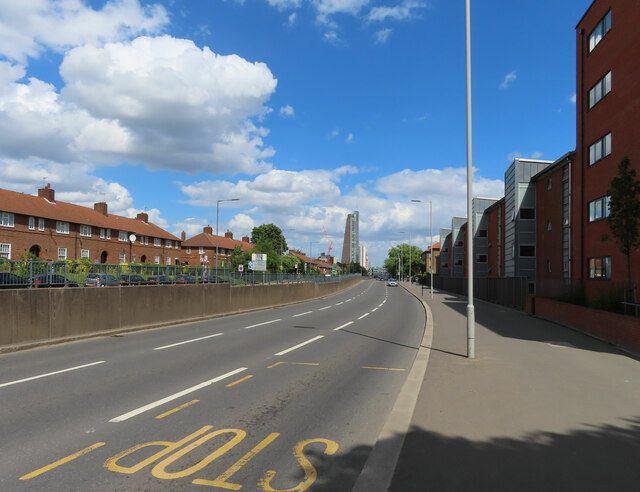 A40 Westway, view to Imperial College White City tower