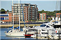 View across Ocean Village Marina and the River Itchen