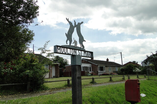 Moulton St Mary village sign