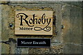 Nameplate for Rokeby Manor