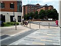 Rising bollards in Wellington Place