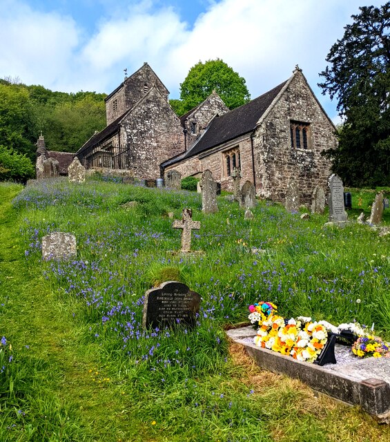 Penallt Old Church on a slope, Monmouthshire