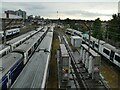 Carriage wash at Ilford railway depot