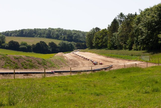 Esso pipeline laying works on Lomer Farm