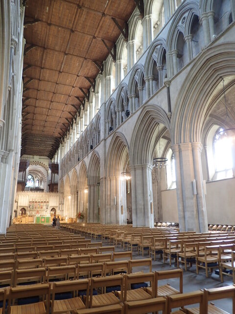 The nave of St Albans Cathedral