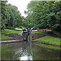 SO8685 : Stourton Locks at Stourton Junction in Staffordshire by Roger  Kidd