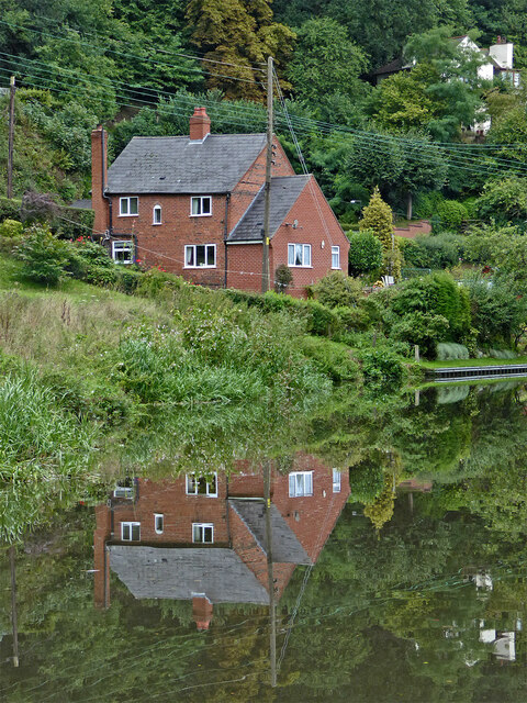 Canalside house at Dunsley near Kinver, Staffordshire