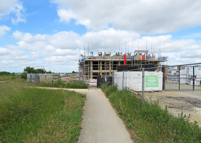 Trumpington Meadows: new houses and diverted path