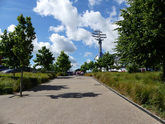 The walkway to Kent County Cricket ground, Canterbury