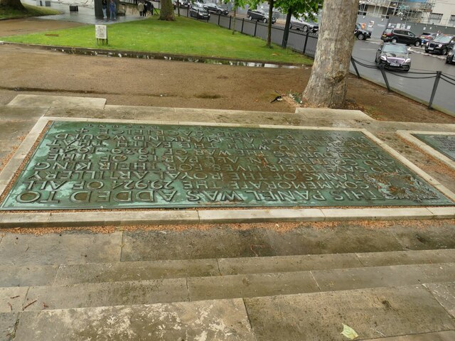 The Royal Artillery memorial at Hyde Park Corner - WW2 panel