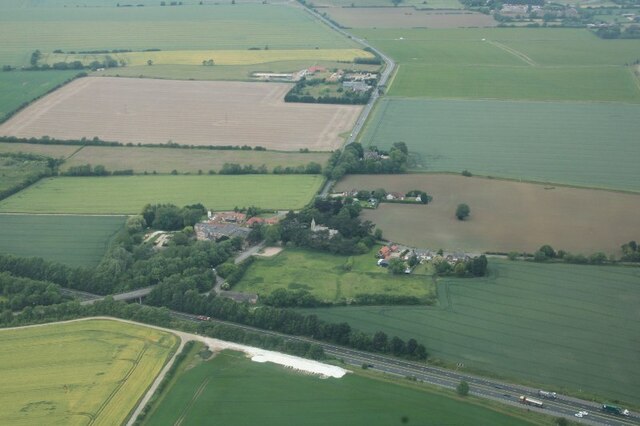Habrough north of the A180: aerial 2022