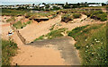 Road eroded, Leas Foot Sand