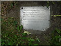 Old milestone plaque