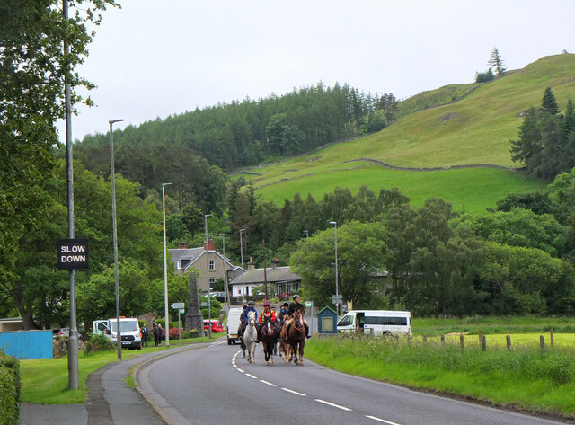 Riders on the road at Broughton