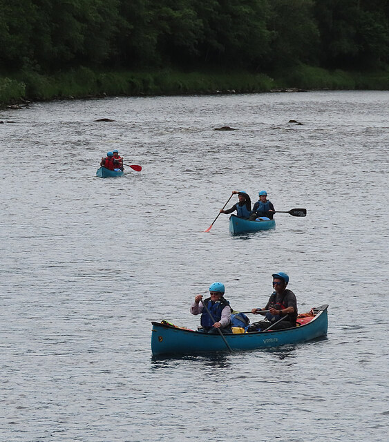 Canoeing on the River Spey