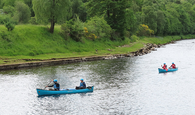 Canoeing on the River Spey