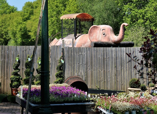 Pink elephant at Blackbrooks Garden Centre