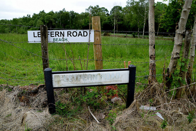 Road sign along Letfern Road