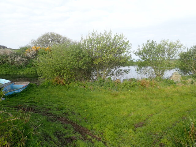 Pond near Portheiddy Farm