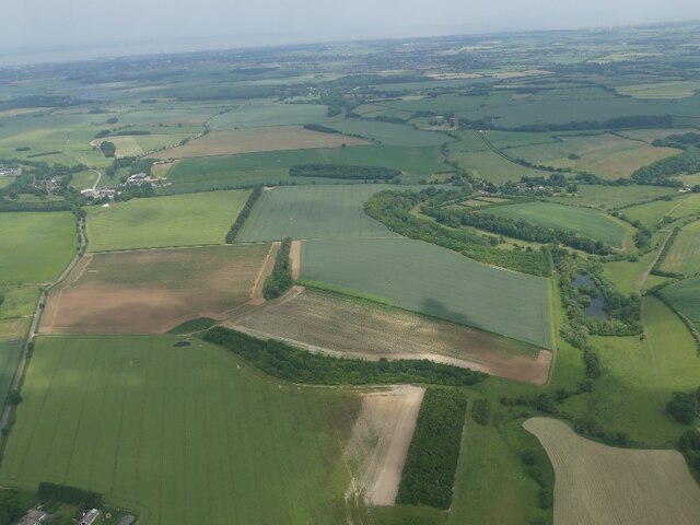 Waithe Beck near Hatfield, Lincs: aerial 2022