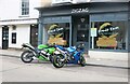 Kawasaki motorbikes on Watling Street, Towcester