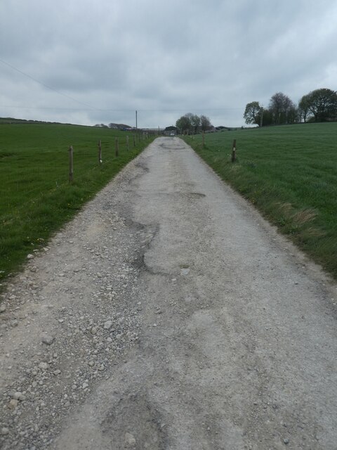Approach road to Upper Oldhams Farm, near Arbor Low