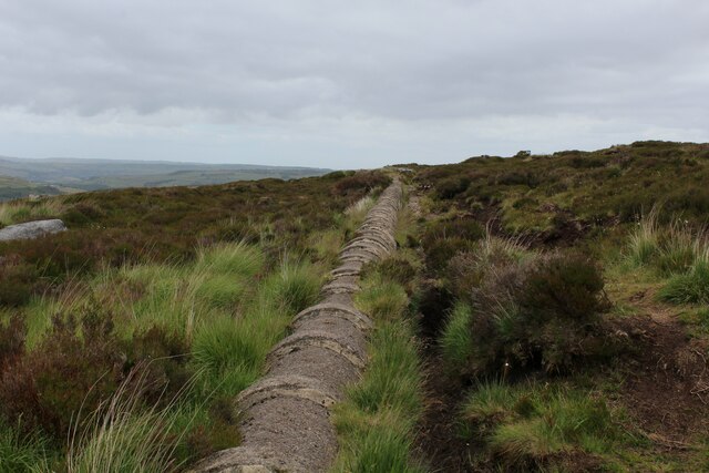 Exposed Pipeline on Withens Moor