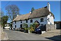 SX8773 : Two thatched cottages, Golvers Hill Road, Kingsteignton by Robin Stott