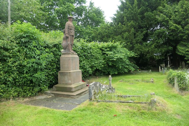 Craven Arms war memorial in Stokesay churchyard