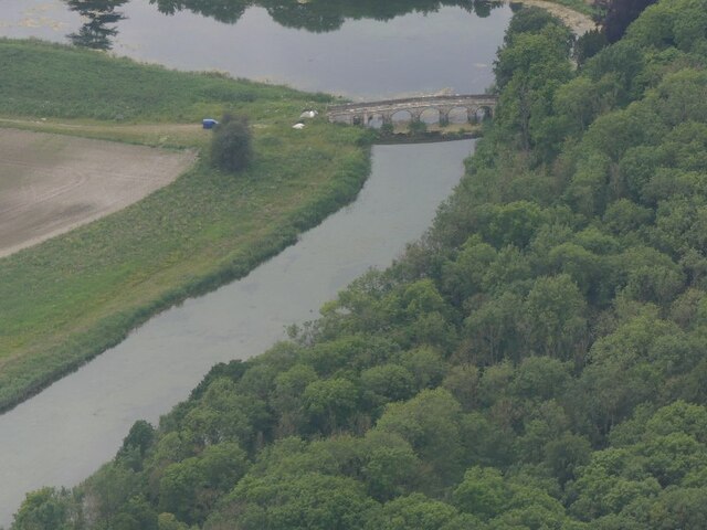 Newsham Lake and Bridge: aerial 2022