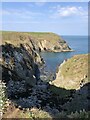 Steep drop to Aber-pwll