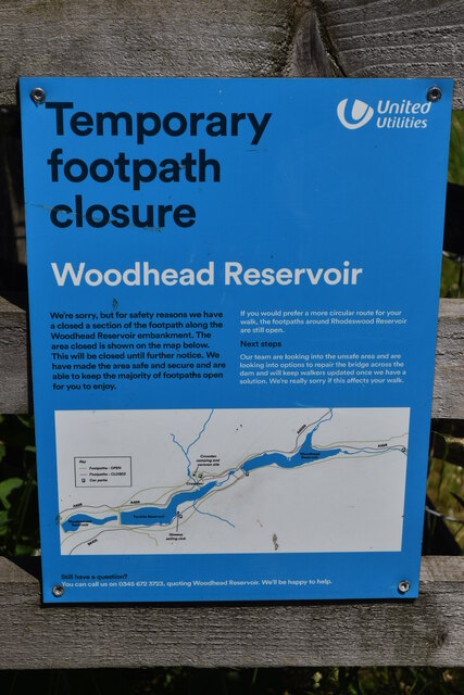 Footpath closure notice