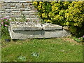 Stone coffin immediately south of the nave of the church of St John the Baptist, Crowle