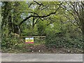 Gate into former clay pit, Broadway Road, Kingsteignton