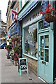 Cafe and shopfront on Manor Square, Otley