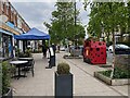 Landscaped shop frontages, Rosendale Road, West Dulwich, London