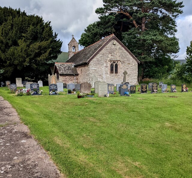 Churchyard and church, Llanveynoe, Herefordshire 