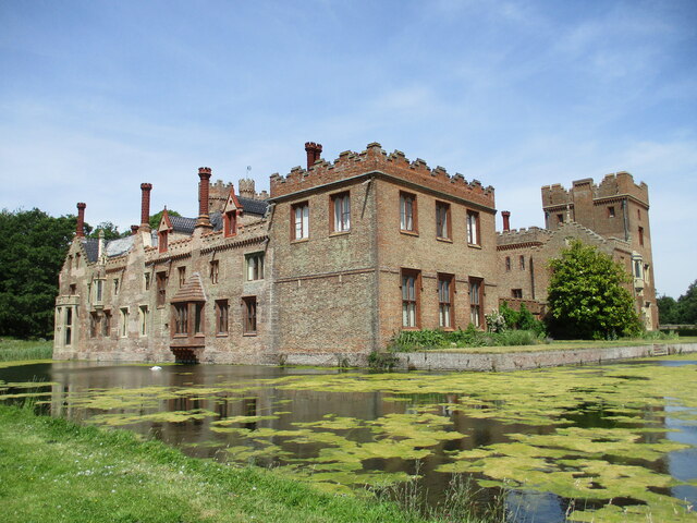 The  moated  Oxburgh  Hall.  National  trust