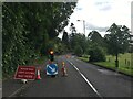 Roadworks on the A84 approaching Callander