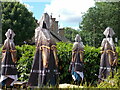 Parasols in the pub garden at the Bull, Theydon Bois