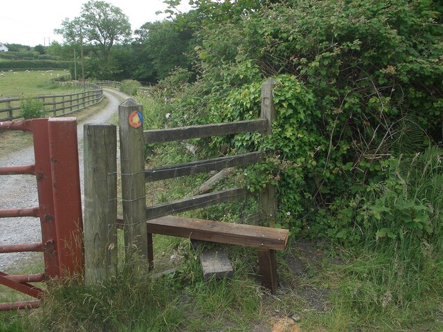 Stile west of Pyle on an alternative stage of the Wales Coast Path