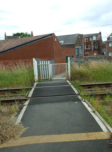 Pedestrian level crossing over the Yorkshire Coast Line