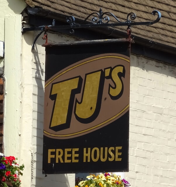 Sign for TJ's pub, Gravesend