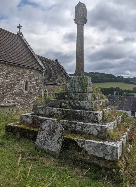 Medieval churchyard cross, Llangovan, Monmouthshire