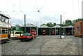SK3454 : Crich Tramway Museum, the depot fan by Alan Murray-Rust